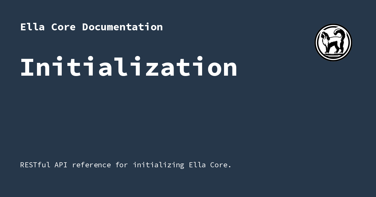 Initialization - Ella Core Documentation