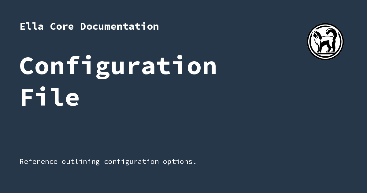 Configuration File - Ella Core Documentation